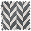Chevron Stripe, Charcoal - Made to Measure Curtains